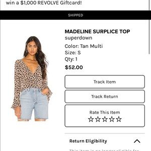 Super down Madeline Surplice Top - Size S